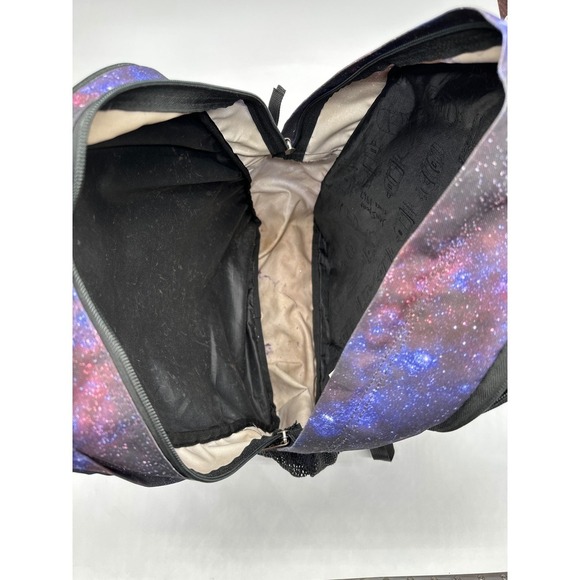 JanSport Backpack Galaxy Print School Book Bag Travel Laptop Purple Blue - Picture 5 of 6
